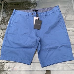 🔵 Ted Baker Chino Bright Blue Shorts New